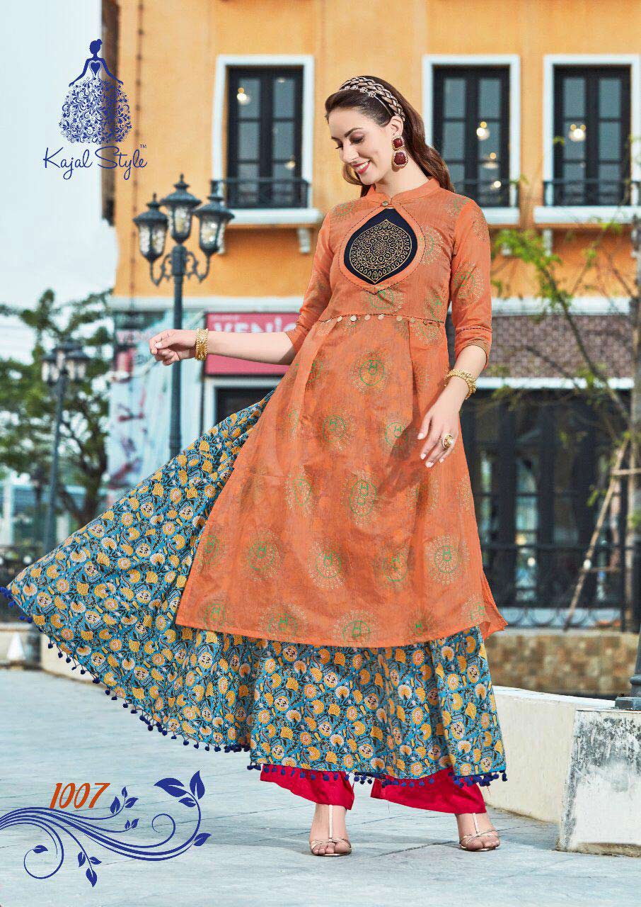 Fashion Vogue Vol-1 Kajal Style Cora Print Kurti Set Fashion Vogue Vol-1 Kajal Style Cora Print Kurti Set